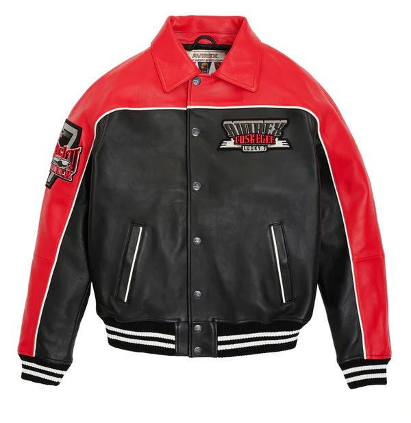 Avirex Tuskrgrr Leather Bomber Jacket