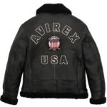 Black Icon Shearling Leather Jacket 2023