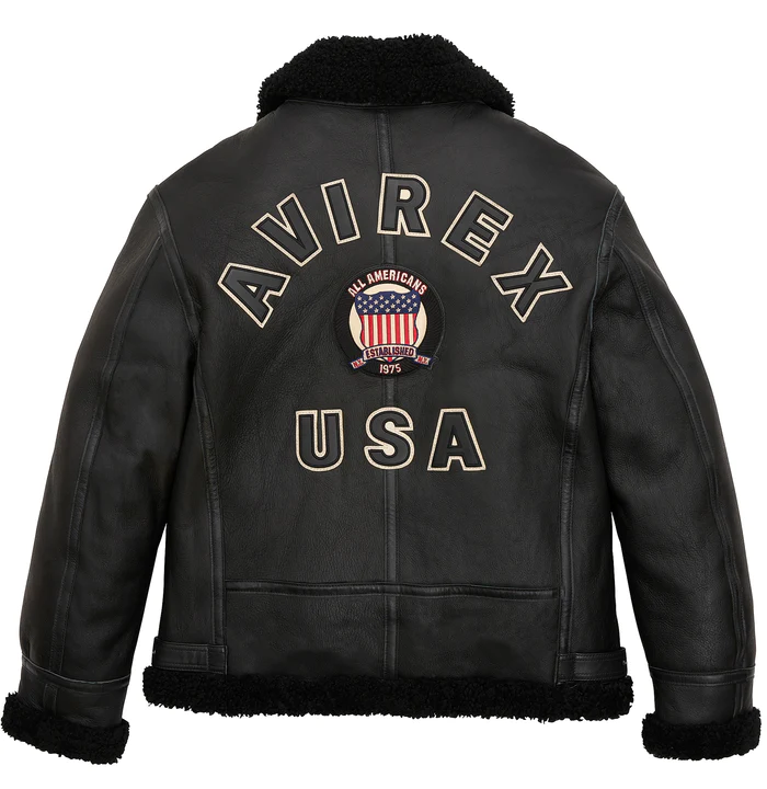 Black Icon Shearling Leather Jacket 2023