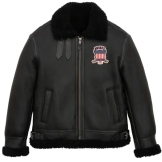 Black Icon Shearling Leather Jacket