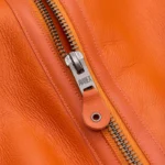 Orange Icon Leather Jacket 2023