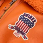Orange Icon Shearling Jacket