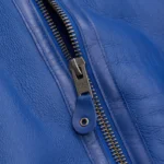 blue shearling leather jacket