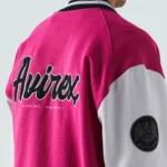 Avirex Anacostia Pink Varsity And Letterman Jacket .
