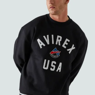 Avirex Style Grayling Black Sweatshirt.