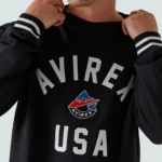 Iconic Avirex Grayling Black Sweatshirt.